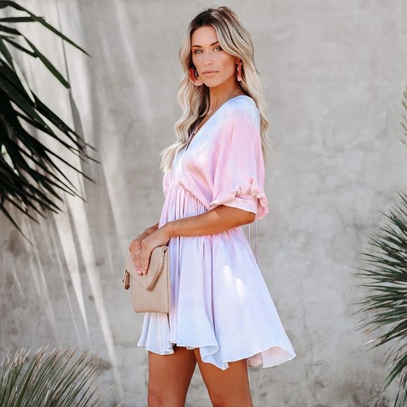 Tie-Dye Babydoll Swing Dress - Picture 4 of 8